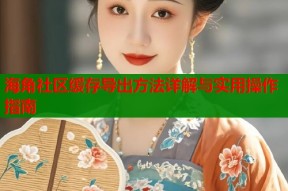 海角社区缓存导出方法详解与实用操作指南