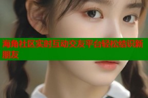 海角社区实时互动交友平台轻松结识新朋友