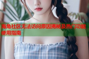 海角社区无法访问原因揭秘及热门功能使用指南