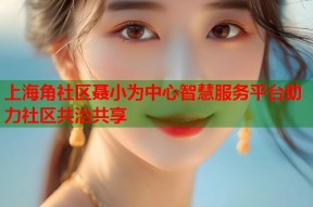 上海角社区聂小为中心智慧服务平台助力社区共治共享