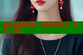 海角社区网页版：登录即享社交、资讯、互动