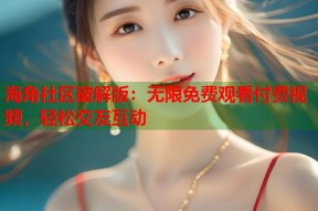 海角社区破解版：无限免费观看付费视频，轻松交友互动