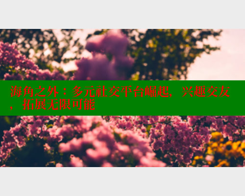 海角之外:多元社交平台崛起,兴趣交友,拓展无限可能 www.海角社区 第1张 海角之外:多元社交平台崛起,兴趣交友,拓展无限可能 www.海角社区 第1张