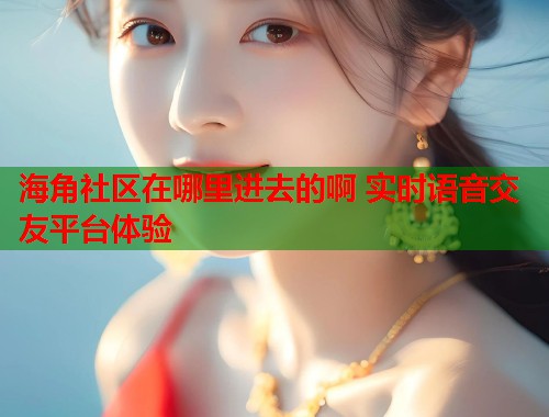 海角社区在哪里进去的啊 实时语音交友平台体验 第1张 海角社区在哪里进去的啊 实时语音交友平台体验 第1张