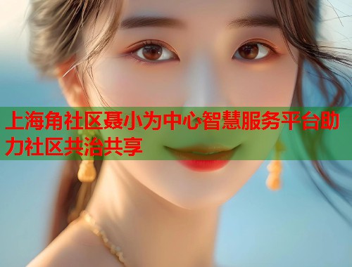 上海角社区聂小为中心智慧服务平台助力社区共治共享 第1张 上海角社区聂小为中心智慧服务平台助力社区共治共享 第1张